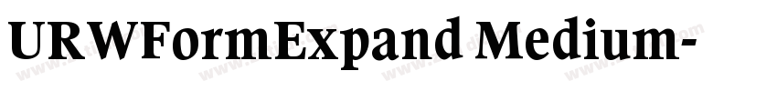 URWFormExpand Medium字体转换